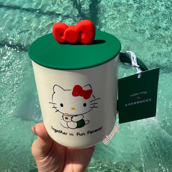 Starbucks x Hello Kitty Ceramic Mug With Silicone Lid - Picture 3 of 6